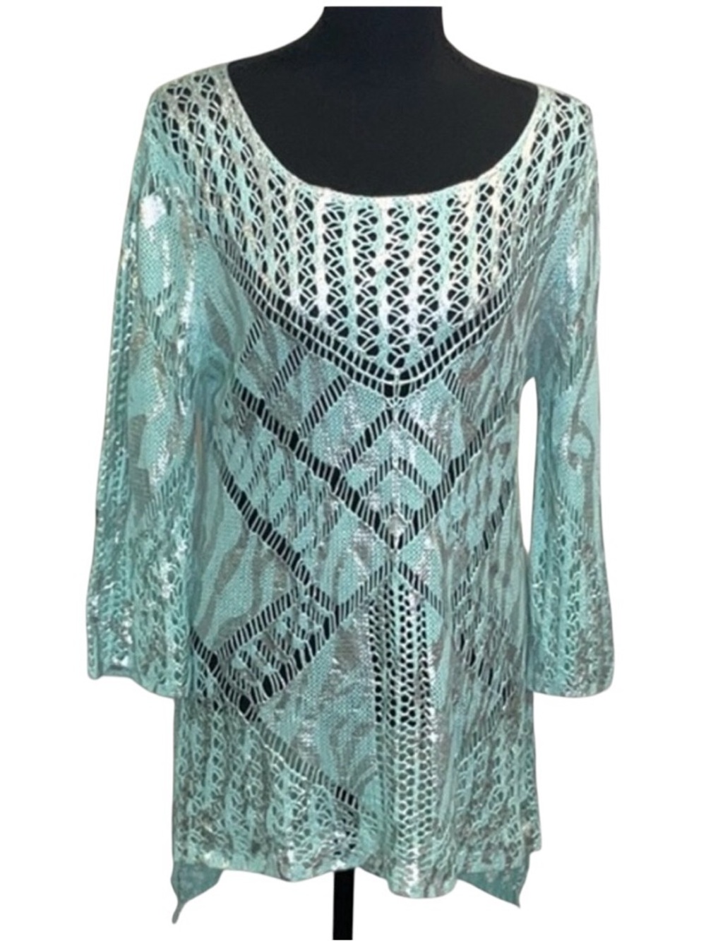 ADORE Knit Hi-Low Tunic Top EUC